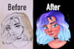 convert hand drawing into vector and digital art