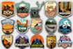 tranding badge, sticker, patch, stamp, logo design