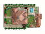 draw landscape sketch, colored site plan, custom map illustration