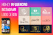 design instagram logo with instagram highlight icon
