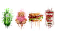 turn object into splatter art for poster