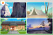 draw 2d anime style background, environment, game and animation