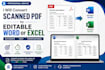 convert scanned PDF to editable word or excel