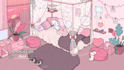 draw cute lofi background, animation possible