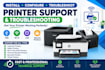 fix printer printing and connection problem remotely