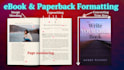 do book formatting for paperback or ebook self publishing