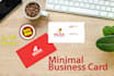 design minimal and elegant business cards
