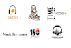 do tv, studio, radio, and youtube channel logo