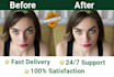 do image retouching, professionally edit the image with photoshop