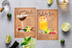 do a hand illustrated cocktail recipe card