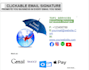 create a professional clickable HTML email signature