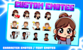 draw custom cute youtube loyalty badges and twitch emotes