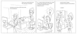 make a humorous comic strip about world news or any topic