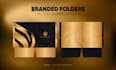design custom pocket folders with card slits, print ready
