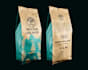 do coffee bag with dieline ,product packaging ,and box design