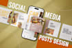 design social media posts, facebook ads, and instagram post