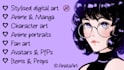 draw anime character commission, portrait, fan art, dnd