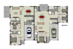 design 2d color floor plan with 3d effect