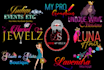 do 3 beautiful  feminine  glitter luxury  logo
