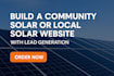build a community solar or local solar website  with lead generation
