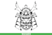 design hand draw samurai logo tattoos ilustration