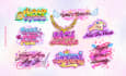 do 80s 90s airbrush graffiti design for logo and merchandise
