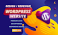do wordpress website development, design or redesign, wordpress business website