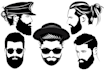 design minimal face logo face silhouette