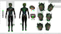 draw cool character sheet and design concept in anime style