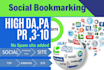 do social bookmarking  to high  da pa sites seo backlinks
