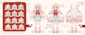 draw anime character model art for live2d and vtuber