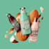 design label bottle product for you beverage with mockup 3d