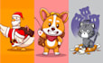 draw cute cartoon character flat design illustration