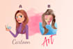 design hair dresser character logo
