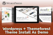 install your wordpress , setup plugins and import theme demo, page customization