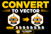 redraw or vector trace any image for vinyl cutter, decal, and laser cut