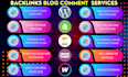 do 500 unique domain manual blog comment backlinks with high da