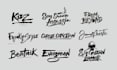 create handwritten cursive text or logo in my splatter pen