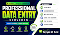 do data entry, web research, web scraping, b2b  lead generation and PDF to excel