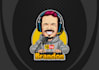 design podcast logo and cover art with cartoon style
