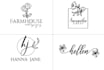 do modern feminine custom signature logo design