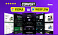 design high converting webflow saas website or landing page