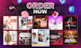design amazing social media posts graphics for facebook, instagram ads