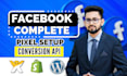 set up facebook pixel, conversion API, domain verification
