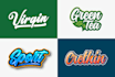 modern hand drawn typography logo design