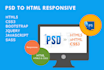 convert figma to HTML and PSD to HTML responsive