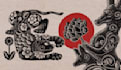 illustrate animal or botanical linocut based on your request