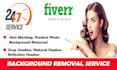do product image background removal and  retouching