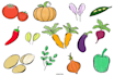 create custom hand drawn icons set and doodle illustration