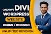 do divi wordpress website or divi theme customization